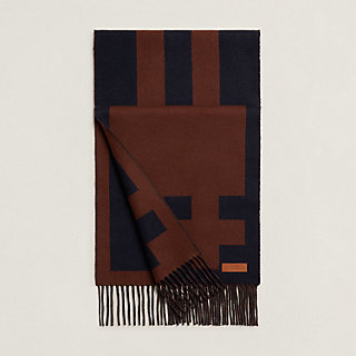 ❤お得なお品❤クリーニング済み カシミヤマフラー 大判 レッド エルメス 中古・古着通販】HERMES (エルメス) カシミヤ大判マフラー オレンジ